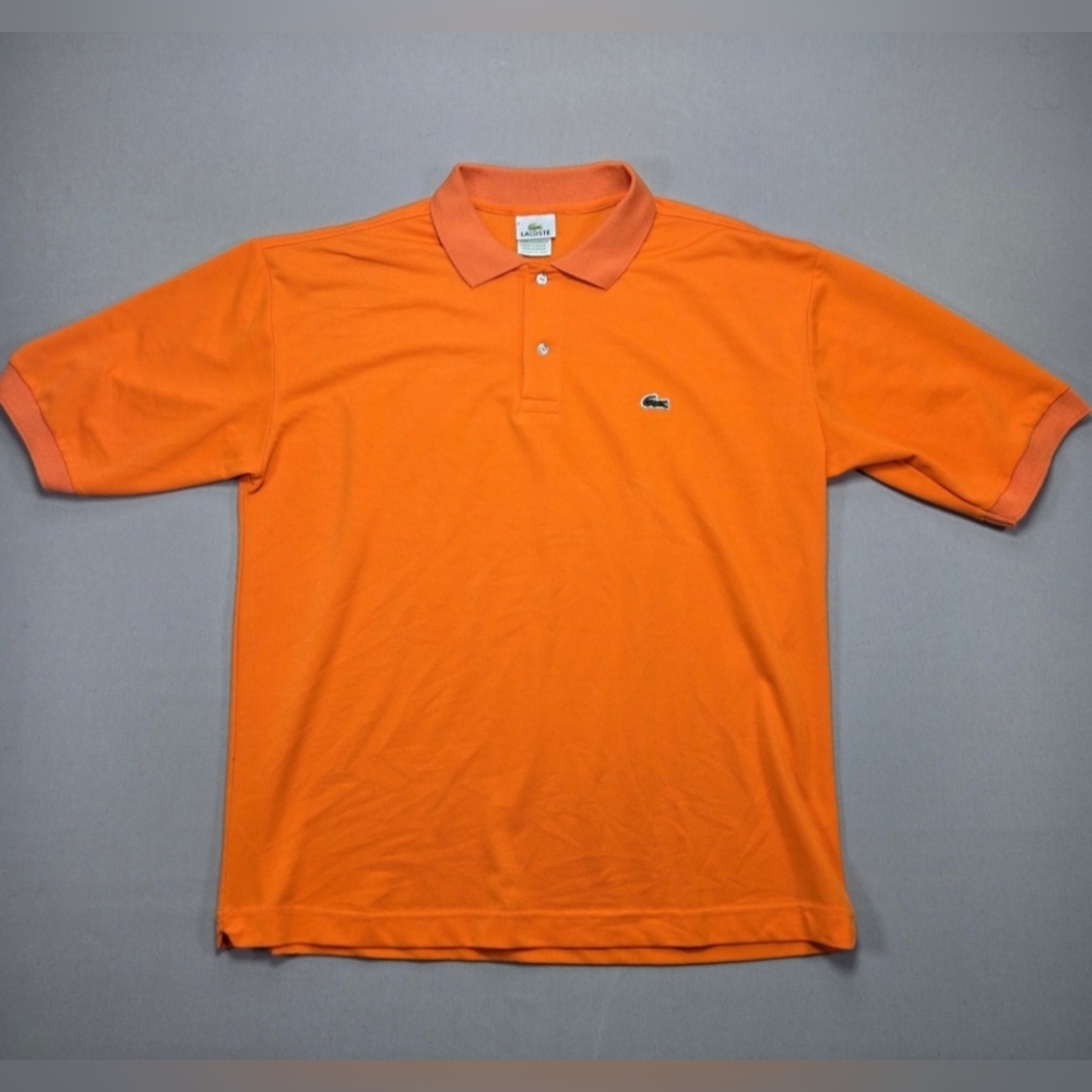 Lacoste Orange Polo Shirt Mens 6 (XL) Re